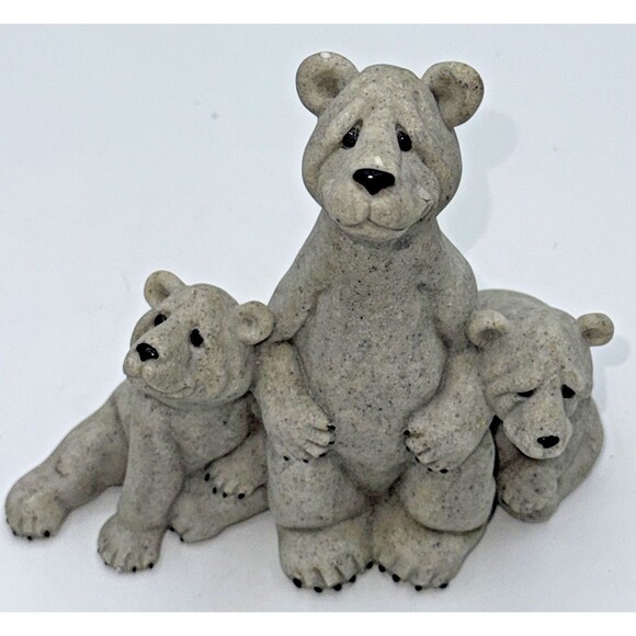 Vintage Quarry Critters Billy & Friends 3 Sad looking Bears Figurine 5.5”x6.5” - Picture 13 of 13